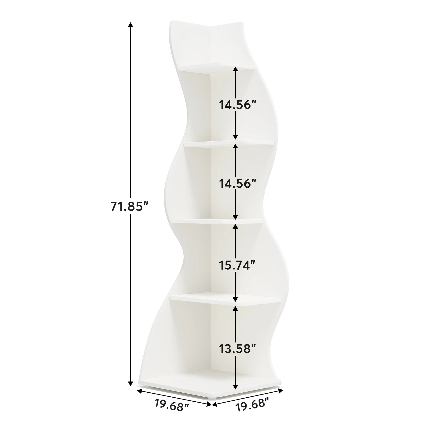 Ondée Minimaliste – Étagère d’Angle