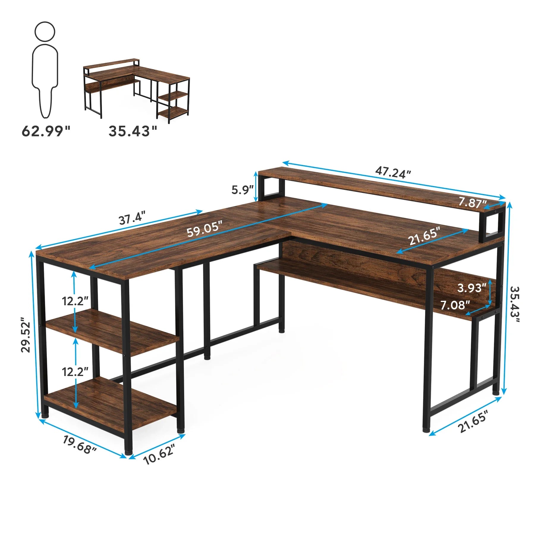 Panorama Réversible – Bureau d’Angle Multifonctions