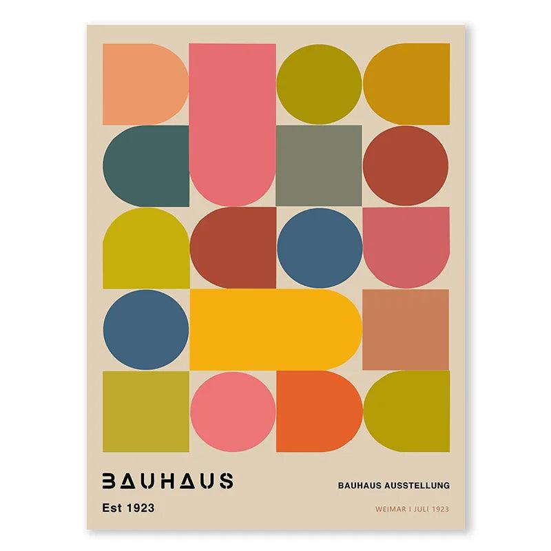 Harmonie Géométrique Bauhaus-Ausstellung – Affiche murale