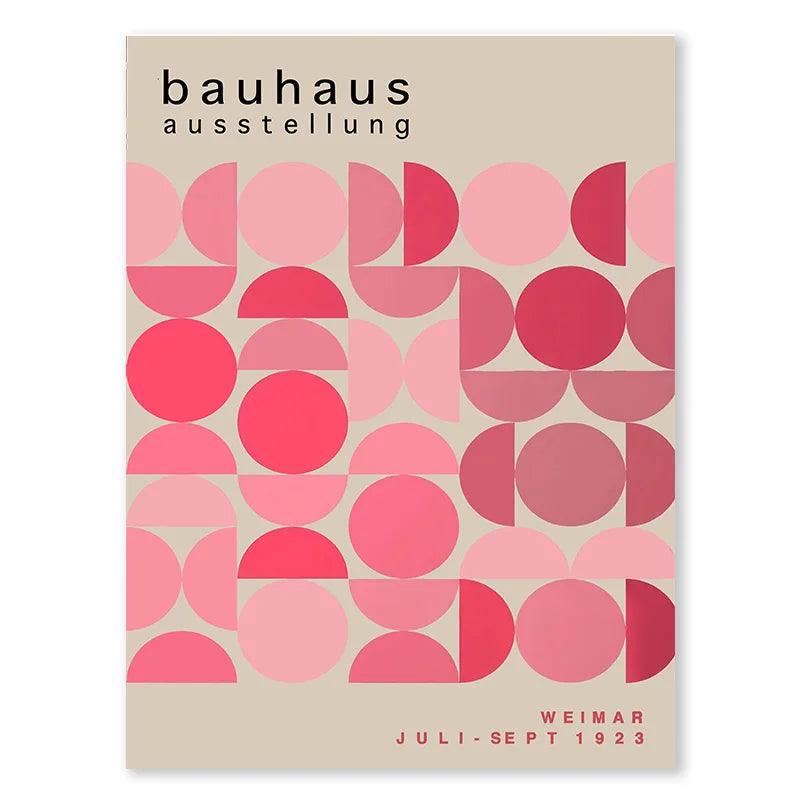 Géométrie en Rose Bauhaus-Ausstellung – Affiche murale