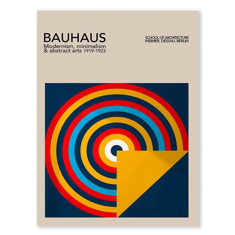 Cercles et Perspectives Bauhaus – Affiche murale