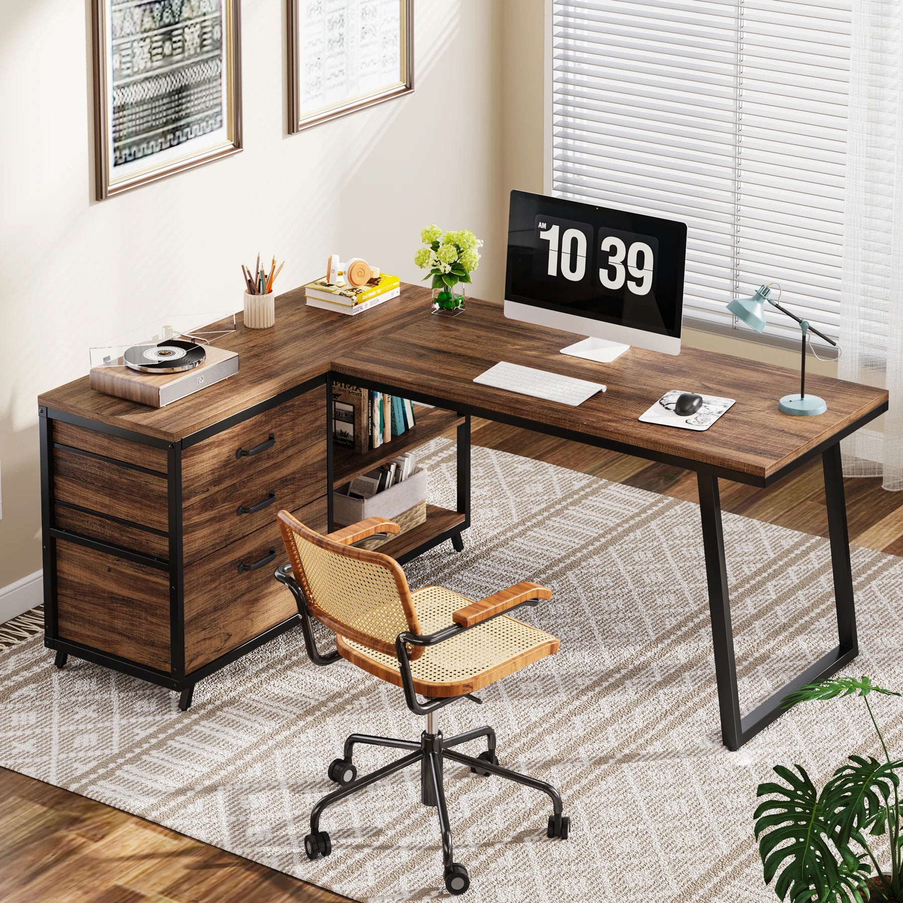 Modularité Élégante – Bureau d’Angle