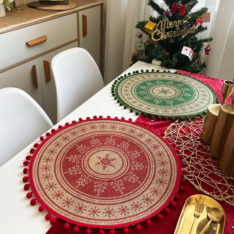 Sets de Table Noël - Rétro en Jute