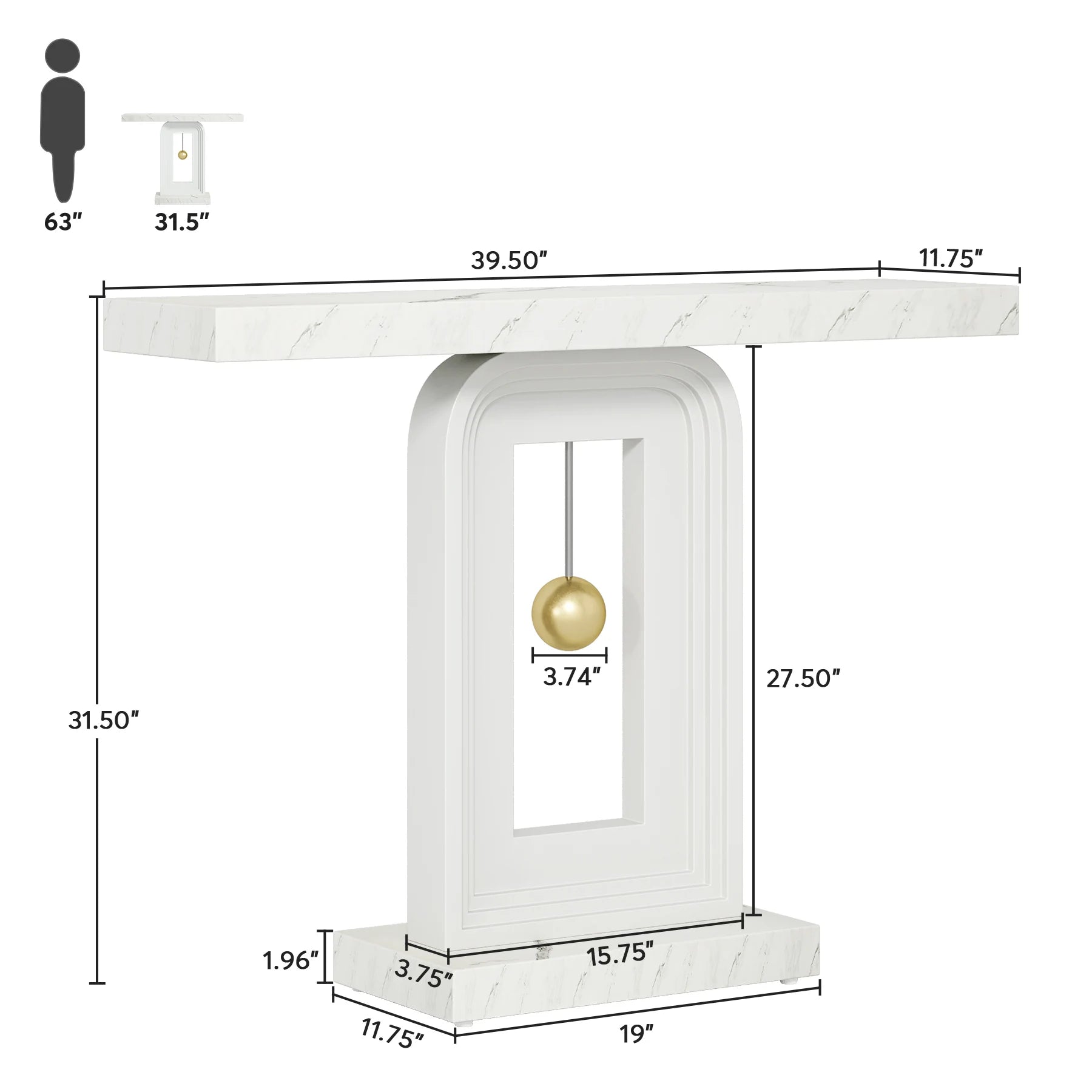 Pendule Doré – Console Élégante