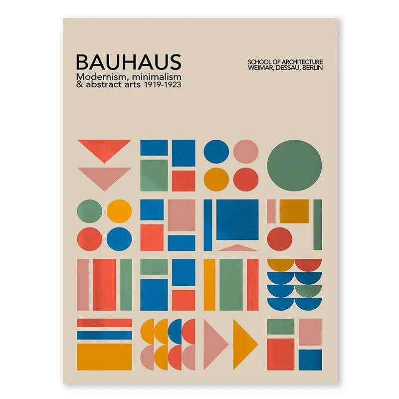 Formes et Couleurs Bauhaus – Affiche murale