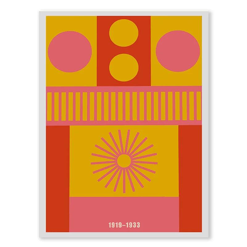 Soleil Géométrique Bauhaus – Affiche murale