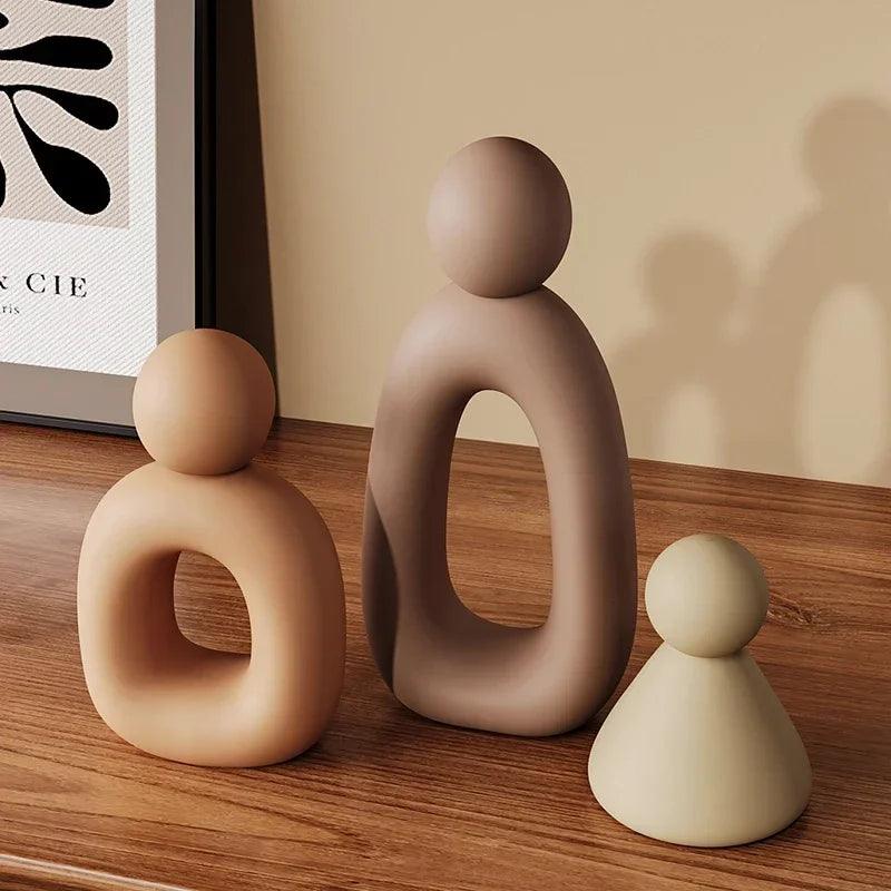 Ensemble Statue Familiale Minimaliste