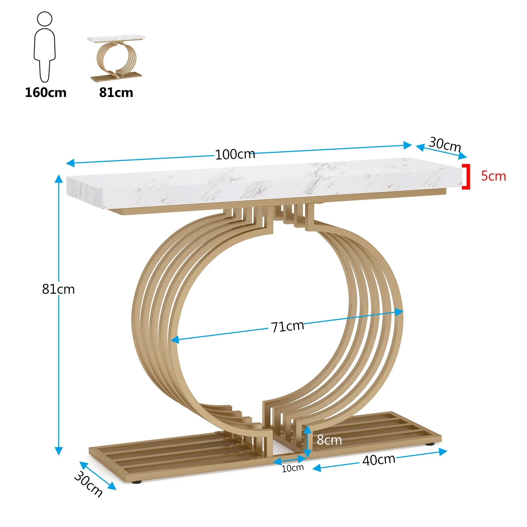 Éclat Doré – Console Géométrique