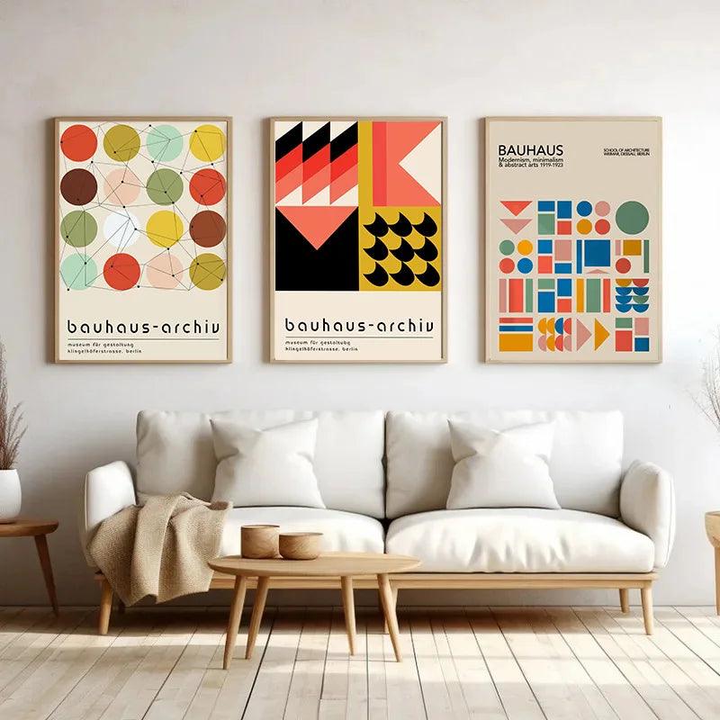 Formes et Couleurs Bauhaus – Affiche murale